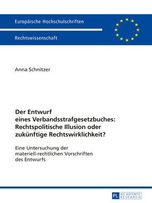 cover image of Der Entwurf eines Verbandsstrafgesetzbuches